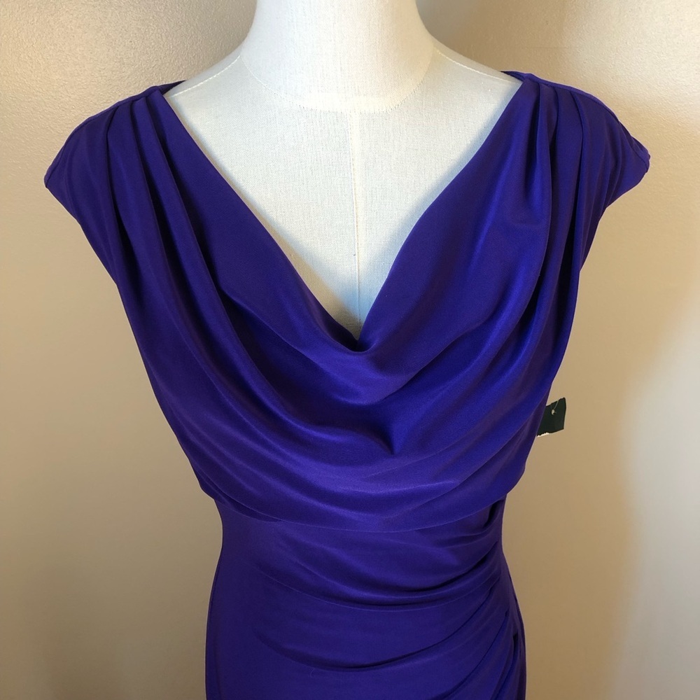 Lauren Ralph Lauren Deep Purple Midi Dress - Picture 3 of 11